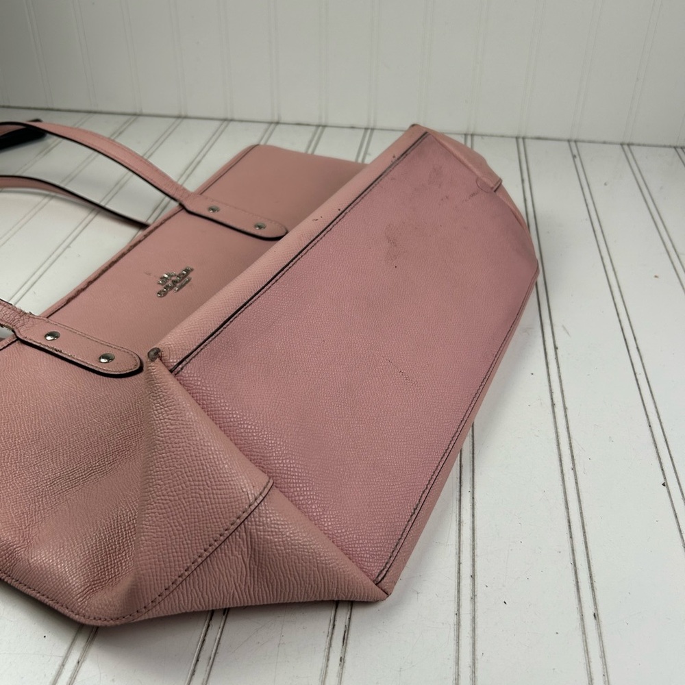 Coach Pink Y2K Crossgrain Leather Large City Zip Tote Shoulder Bag - Picture 4 of 12